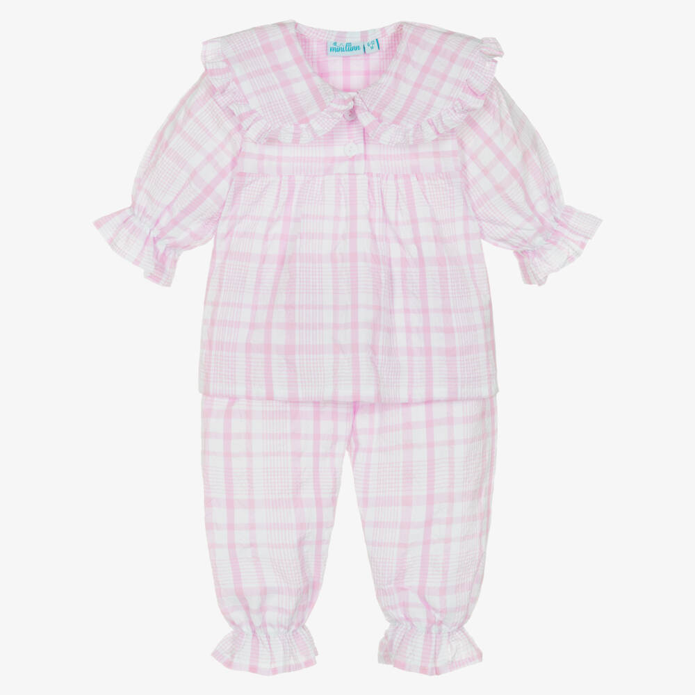 Mini Lunn-Pink Check Pyjama | Childrensalon Outlet
