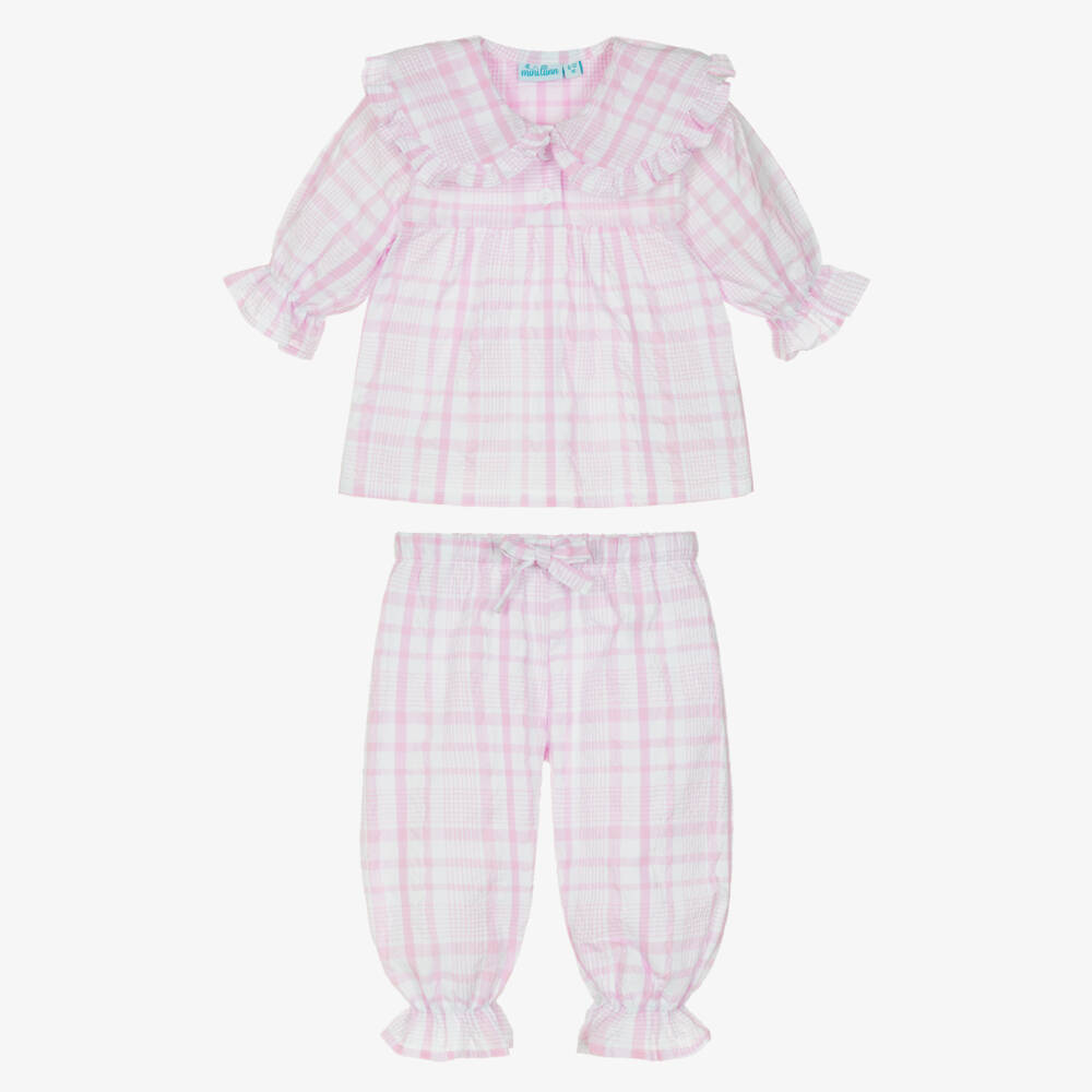 Mini Lunn-Pink Check Pyjama | Childrensalon Outlet