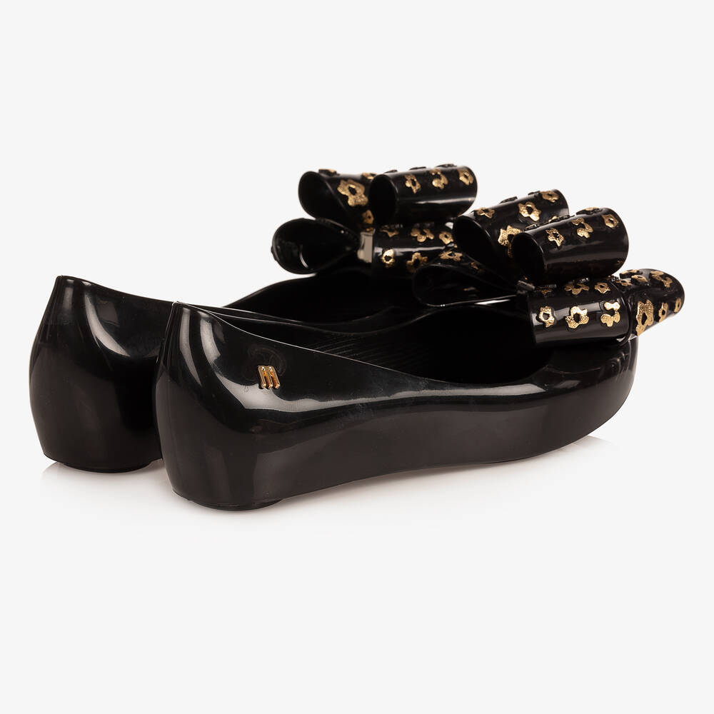 Mini melissa black shoes discount