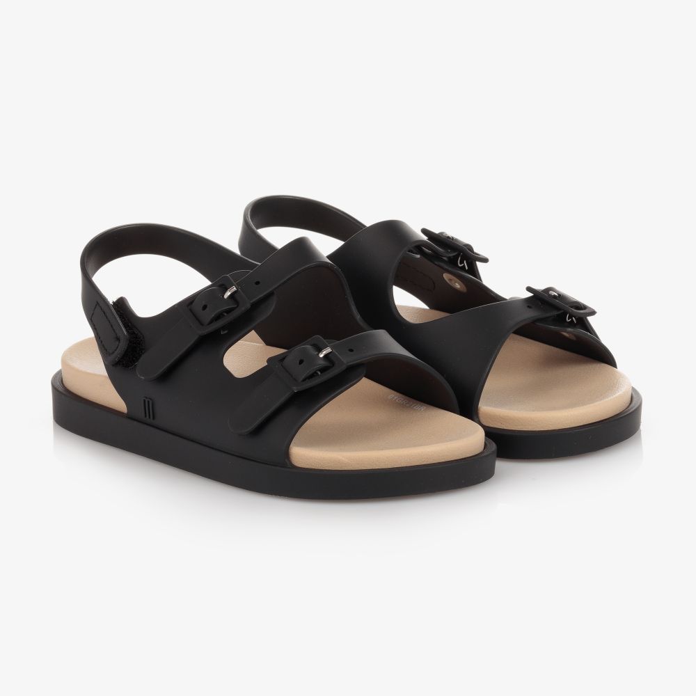 Mini Melissa - Black Jelly Sandals | Childrensalon