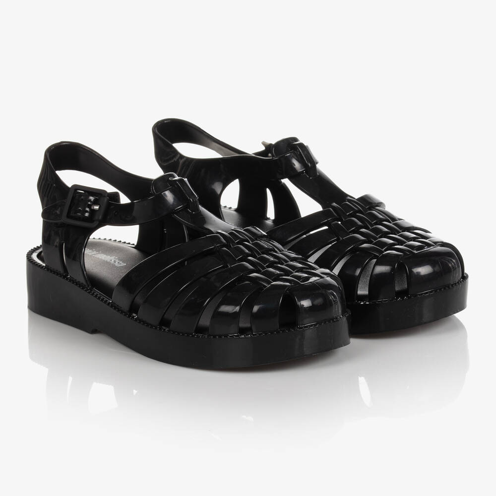Mini Melissa - Chaussures noires en plastique | Childrensalon