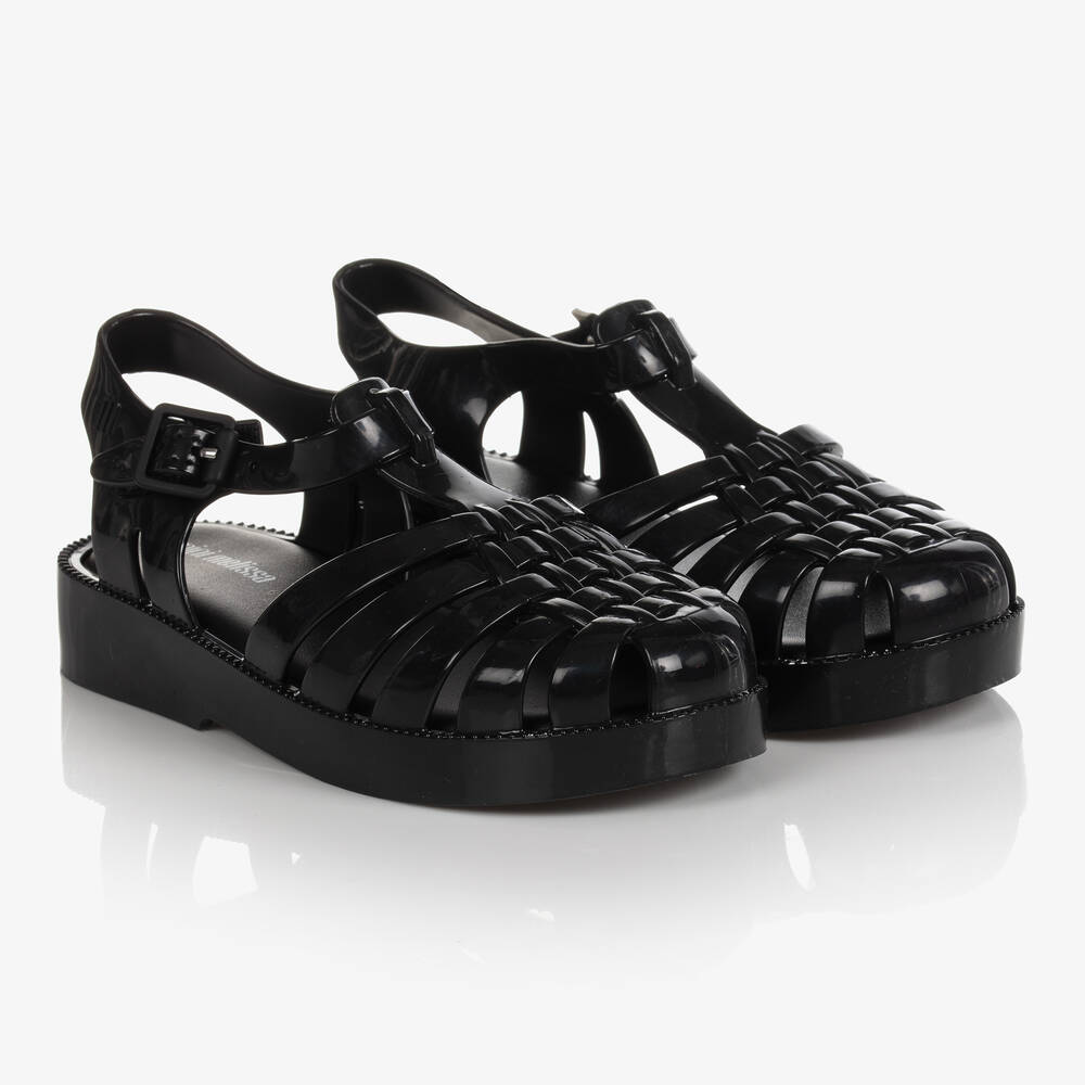 Mini Melissa - Black Jelly Shoes | Childrensalon