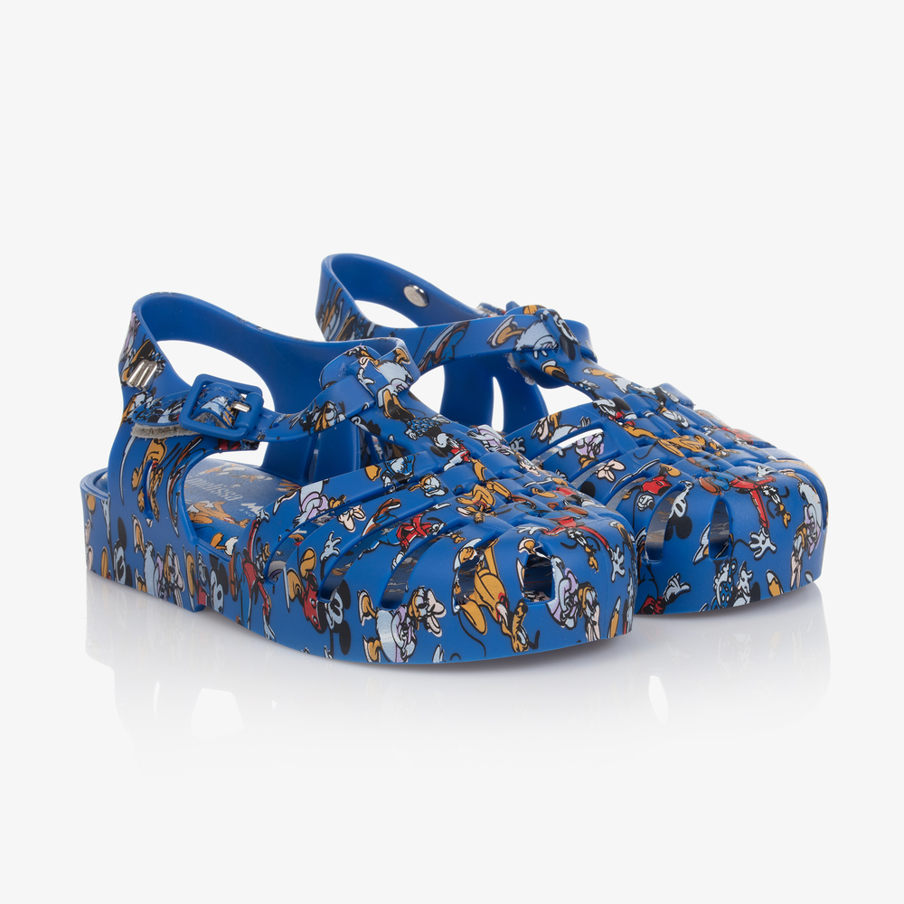 Mini Melissa - Blue Disney Jelly Shoes | Childrensalon