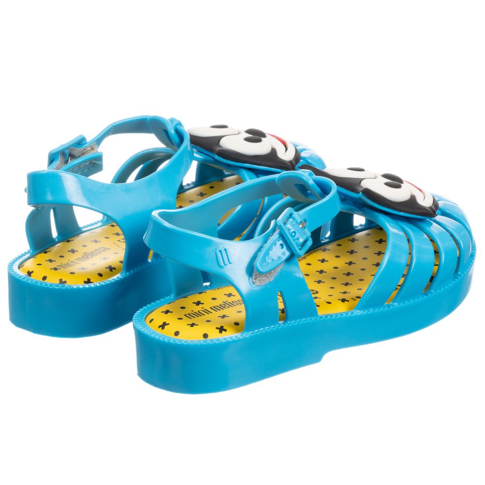 Mini Melissa-Blue Felix The Cat Sandals | Childrensalon Outlet