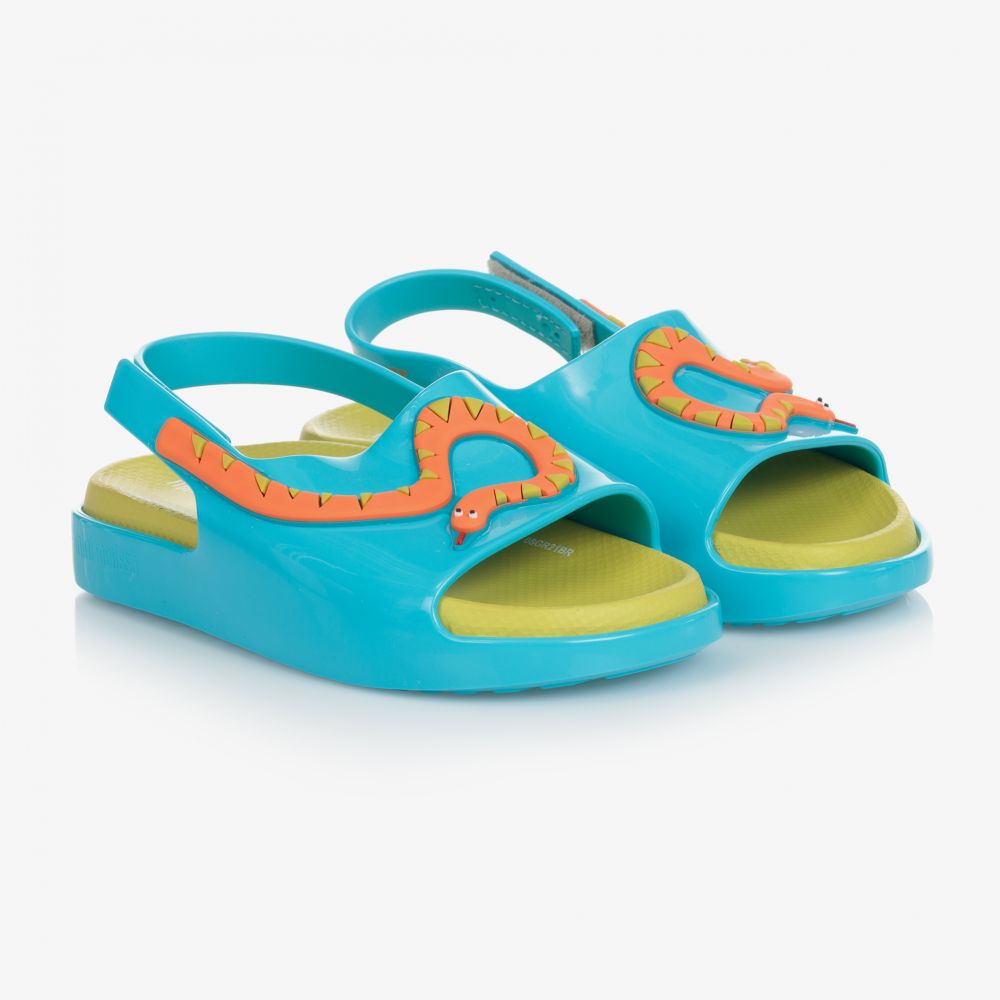 Mini Melissa - Blaue Fábula Gelee-Sandalen | Childrensalon