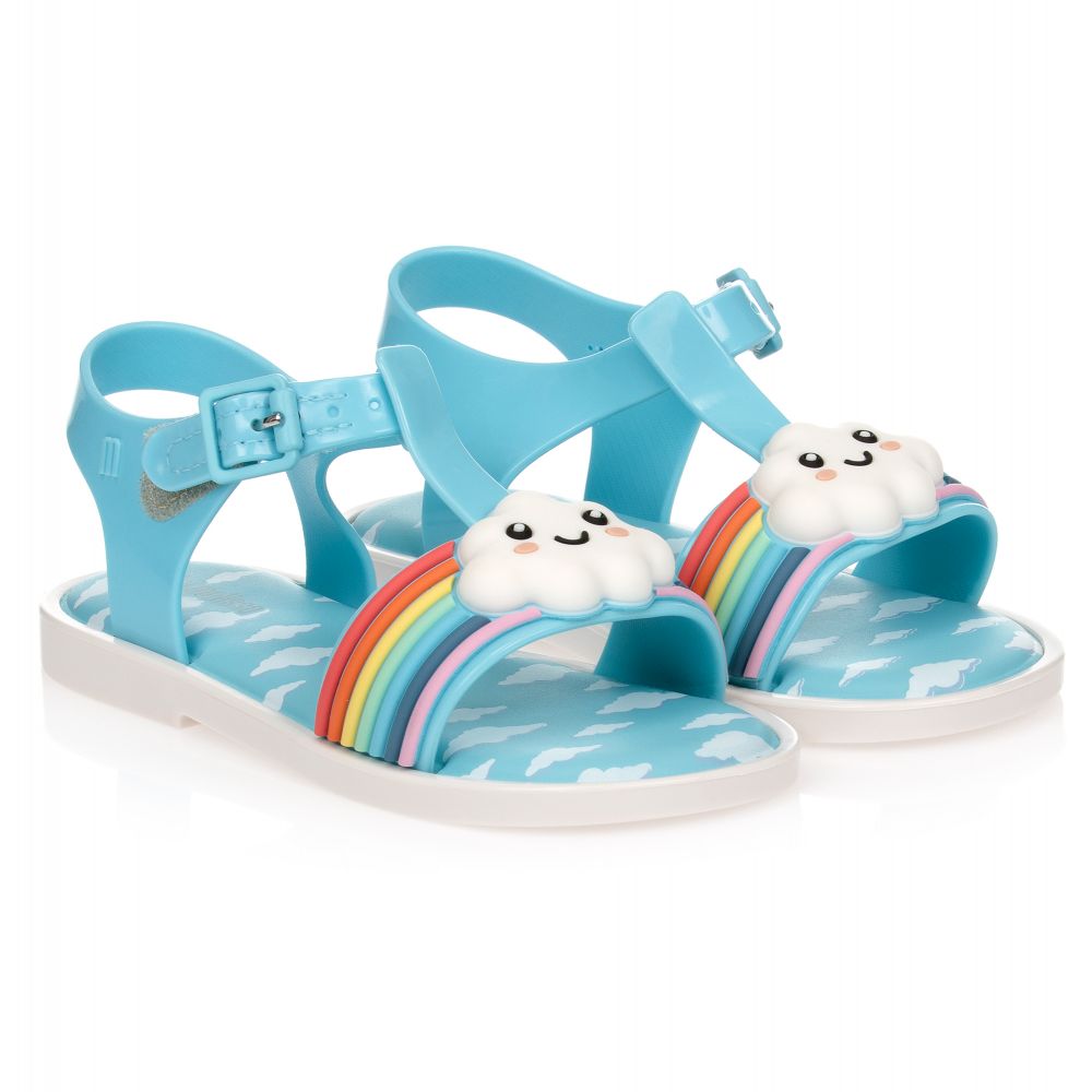 Mini Melissa - Blue Jelly Sandals | Childrensalon