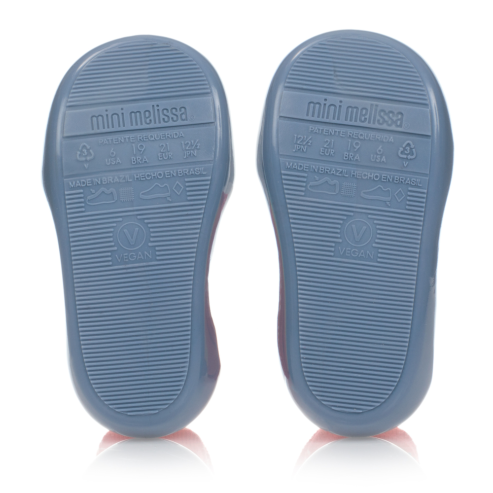 Mini Melissa-Blue Rainbow Sock Jelly Shoes | Childrensalon Outlet