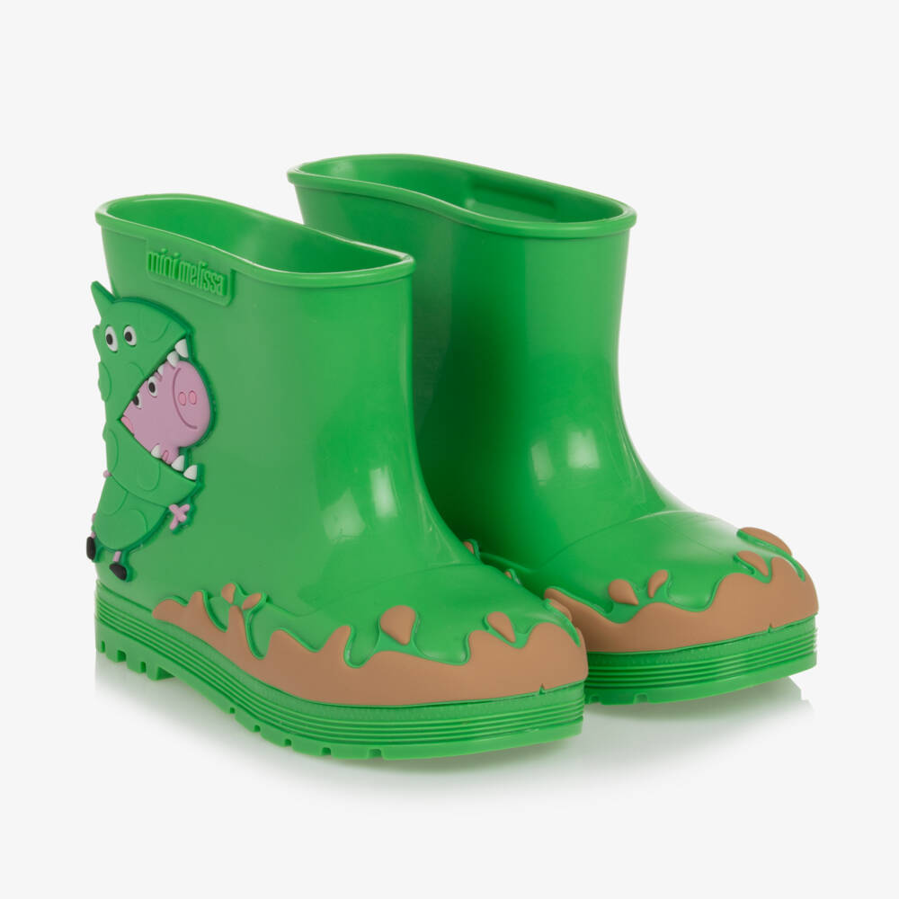 Mini Melissa-Boys Green Peppa Pig Wellies | Childrensalon Outlet