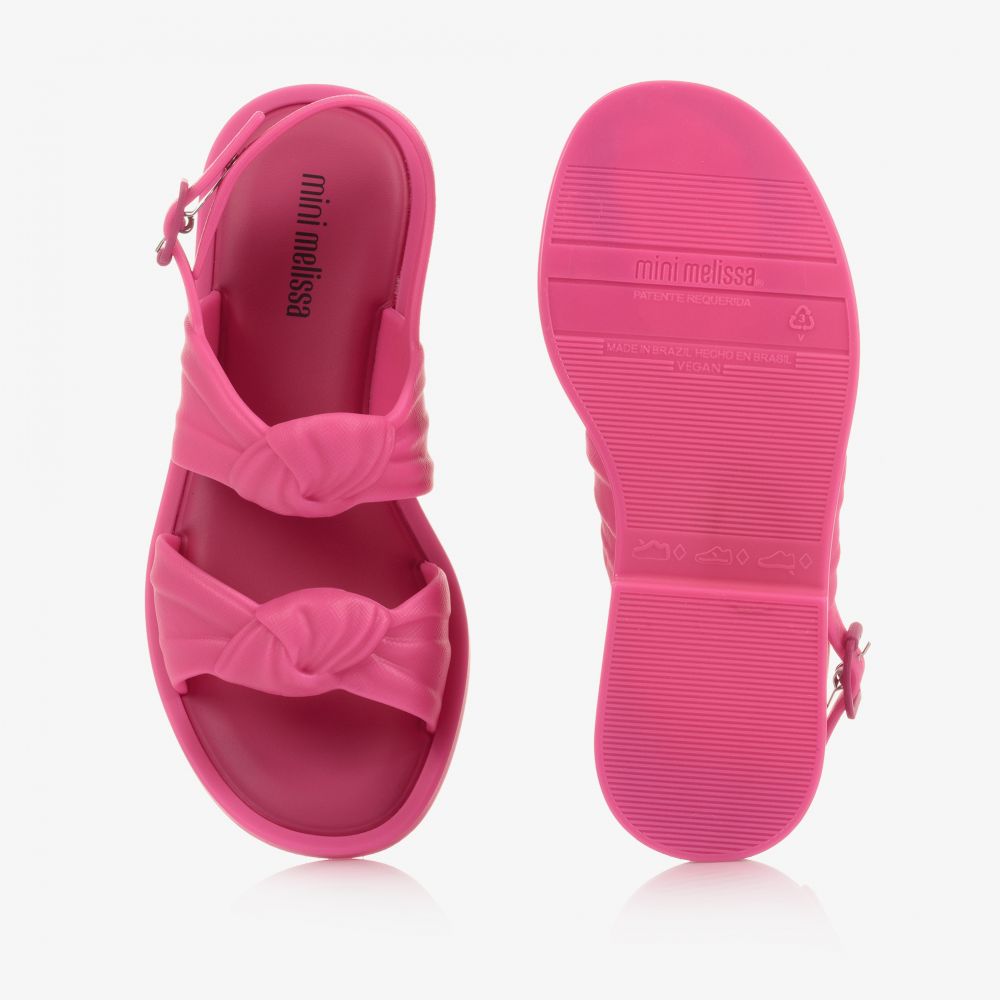 Mini melissa pink sandals hot sale