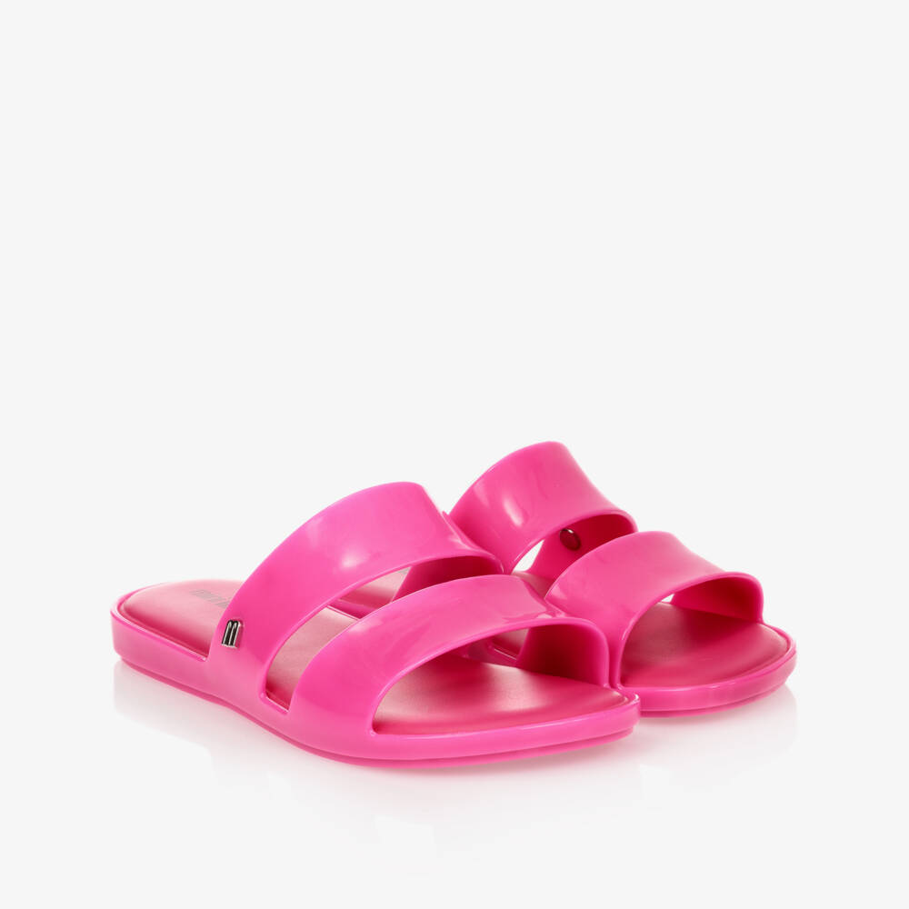 Mini Melissa-Bright Pink Sliders | Childrensalon Outlet
