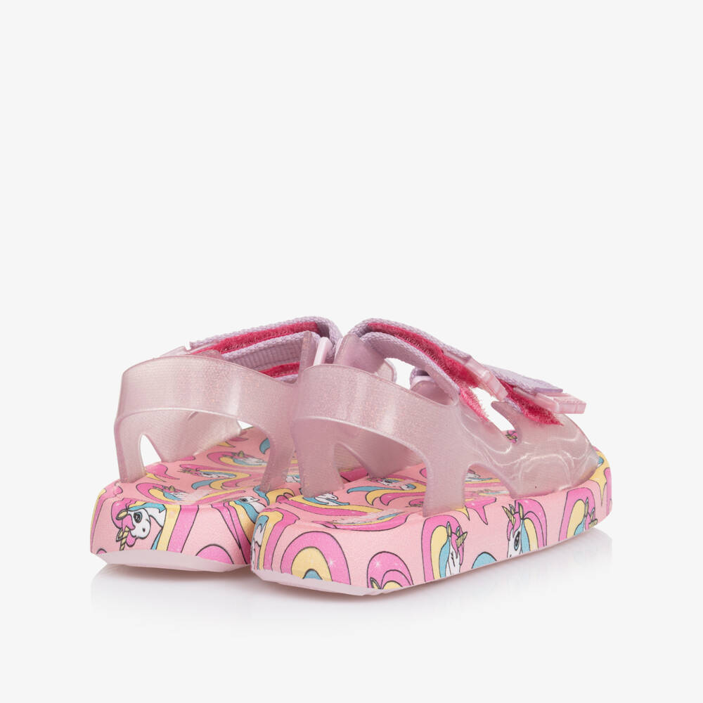 Mini Melissa-Очаровательные розовые сандалии с единорогом для детей | Childrensalon Outlet
