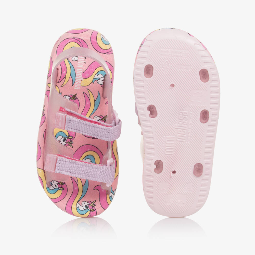Mini Melissa-Очаровательные розовые сандалии с единорогом для детей | Childrensalon Outlet