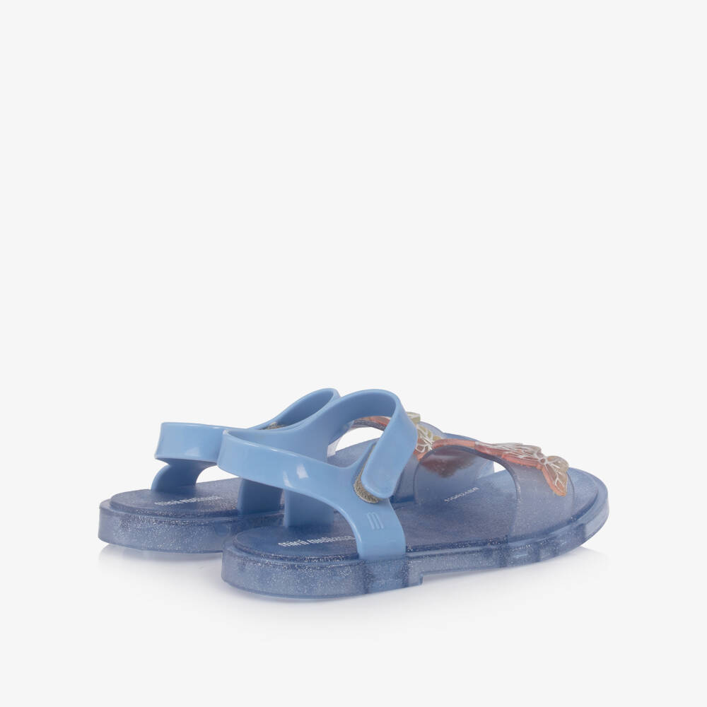 Mini Melissa-Girls Azure Butterfly Sandals | Childrensalon Outlet