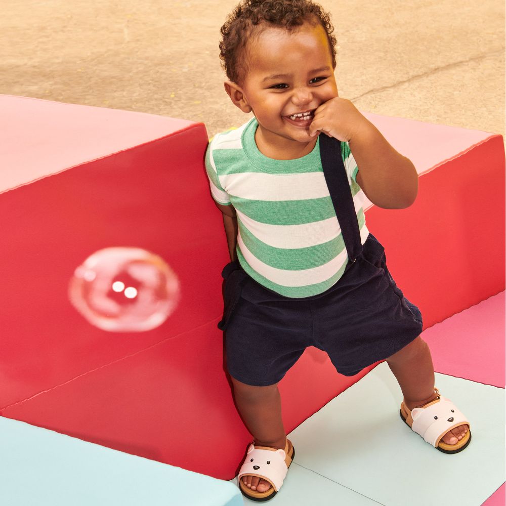 mini melissa beach slide sandal bear