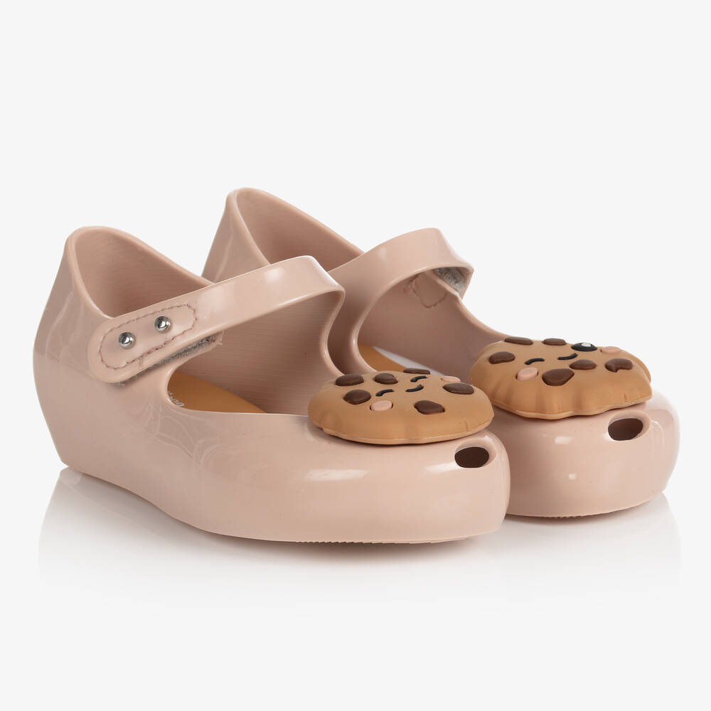 Mini Melissa - Chaussures beiges cookies fille | Childrensalon