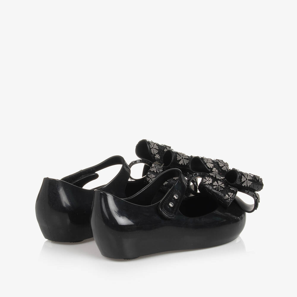 Mini Melissa-حذاء جيلي أطفال بناتي بي في سي لون أسود | Childrensalon Outlet