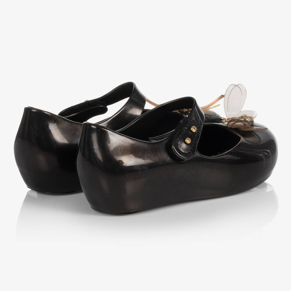 Girls black jelly shoes discount