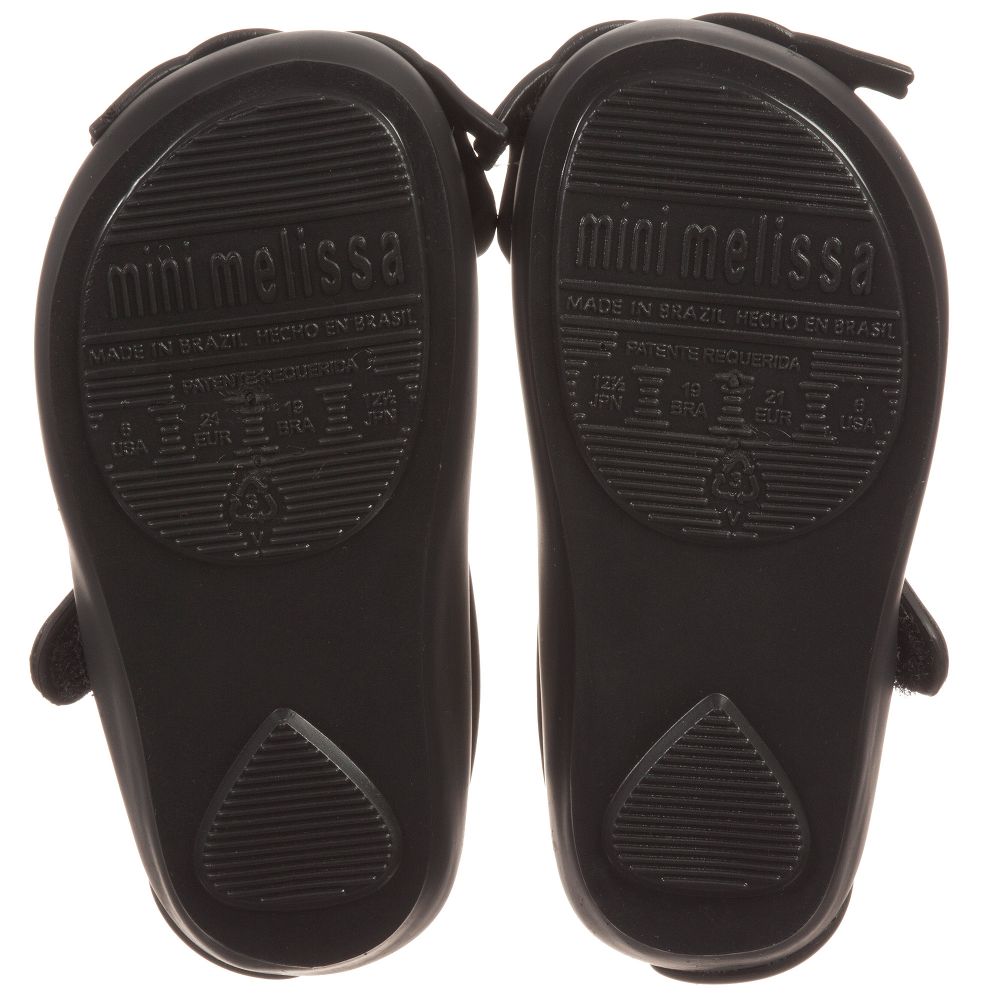 Mini melissa black sales cat shoes