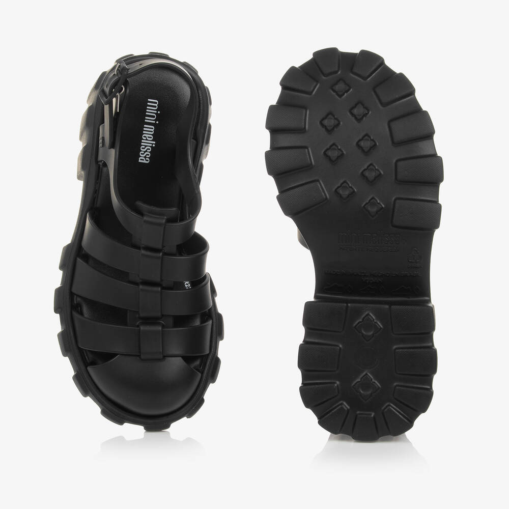 Mini Melissa-Girls Black Jelly Shoes | Childrensalon Outlet