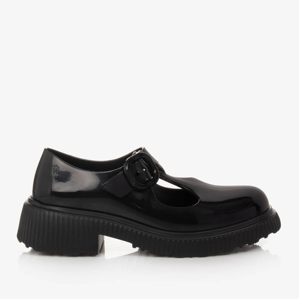 Mini Melissa-Черные резиновые туфли с Т-образным ремешком | Childrensalon Outlet