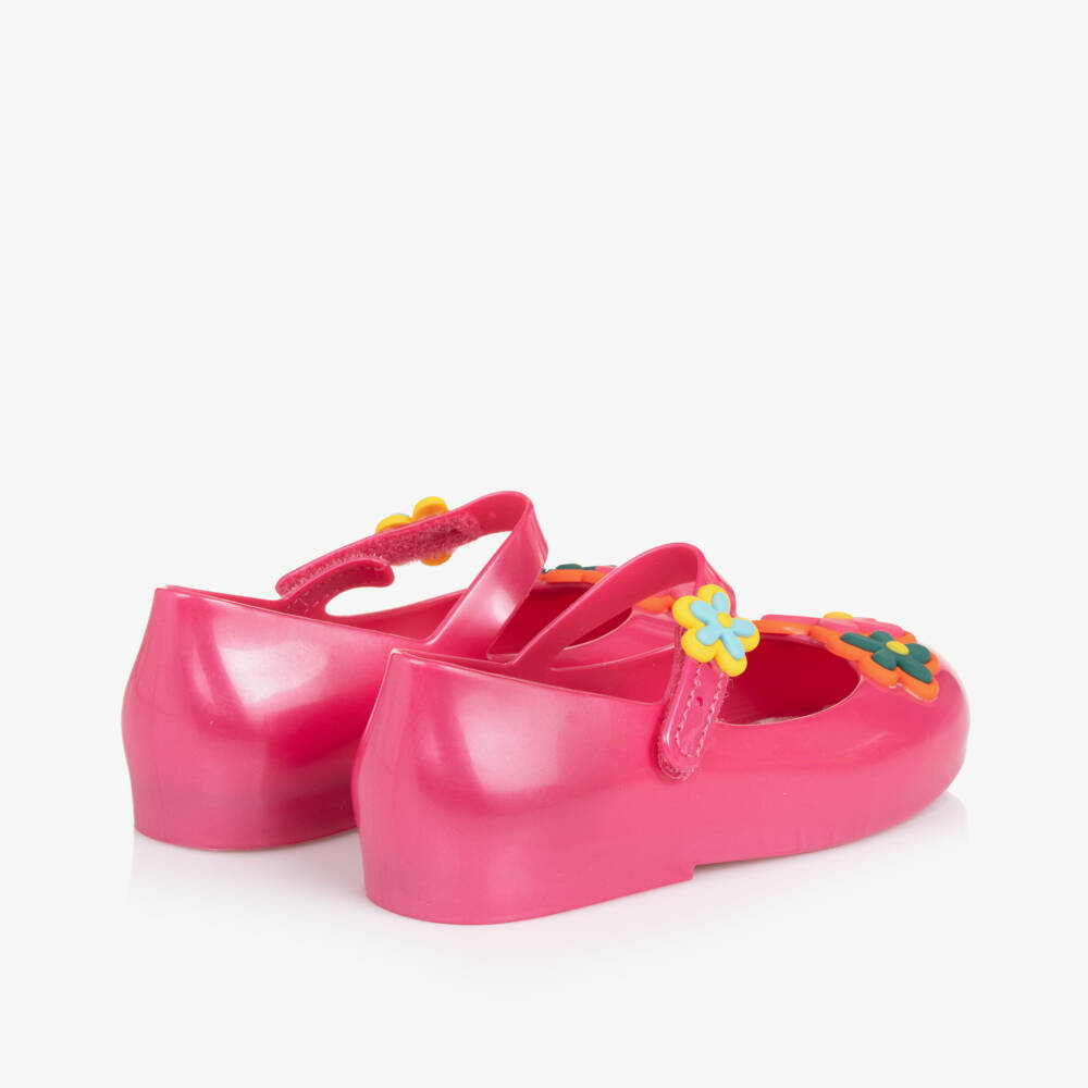 Mini Melissa-Girls Blossom Pink Jelly Sandals | Childrensalon Outlet