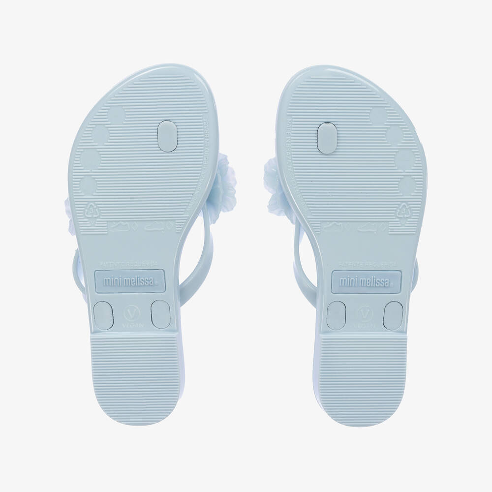Girls blue flip flops top