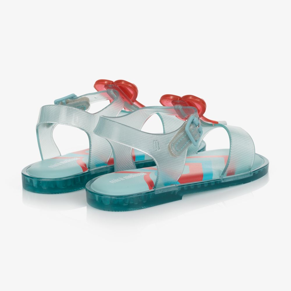 Mini Melissa Girls Blue Jelly Sandals