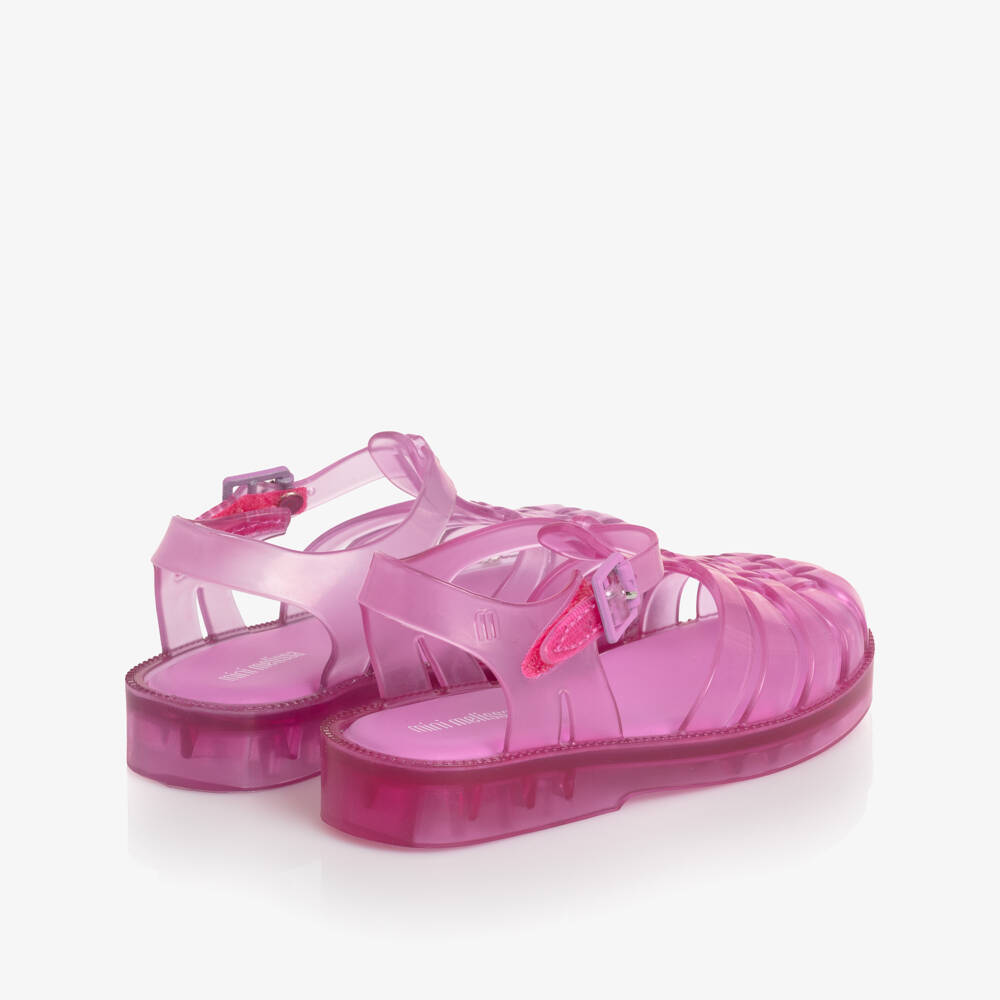 Mini Melissa-Girls Bright Pink Jelly Shoes | Childrensalon Outlet