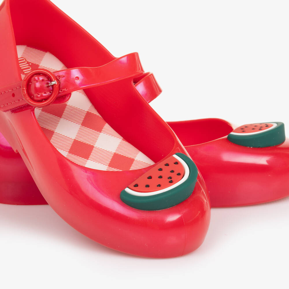 Mini Melissa-Girls Cherry Delight Jelly Flats | Childrensalon Outlet