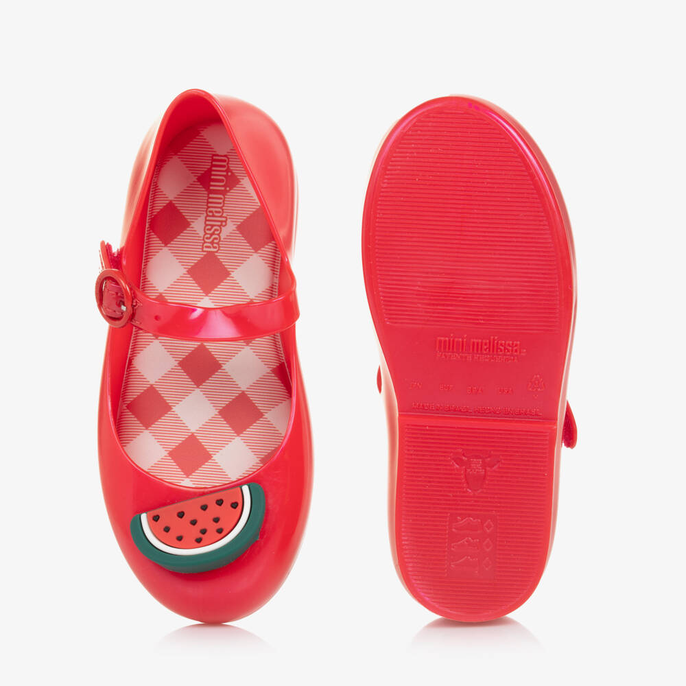 Mini Melissa-Girls Cherry Delight Jelly Flats | Childrensalon Outlet