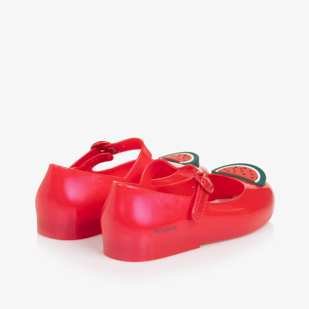 Mini Melissa-Girls Cherry Delight Jelly Flats | Childrensalon Outlet