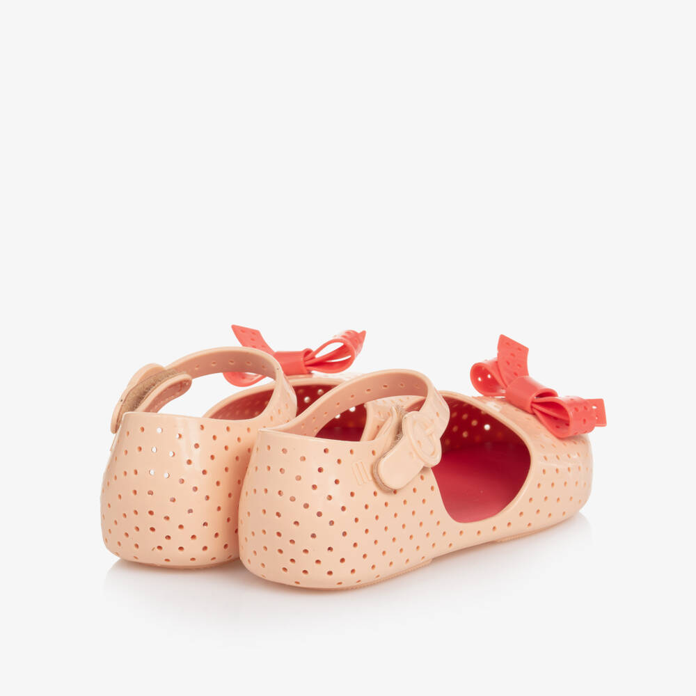 Mini Melissa-Girls Cream Bow Jelly Flats | Childrensalon Outlet