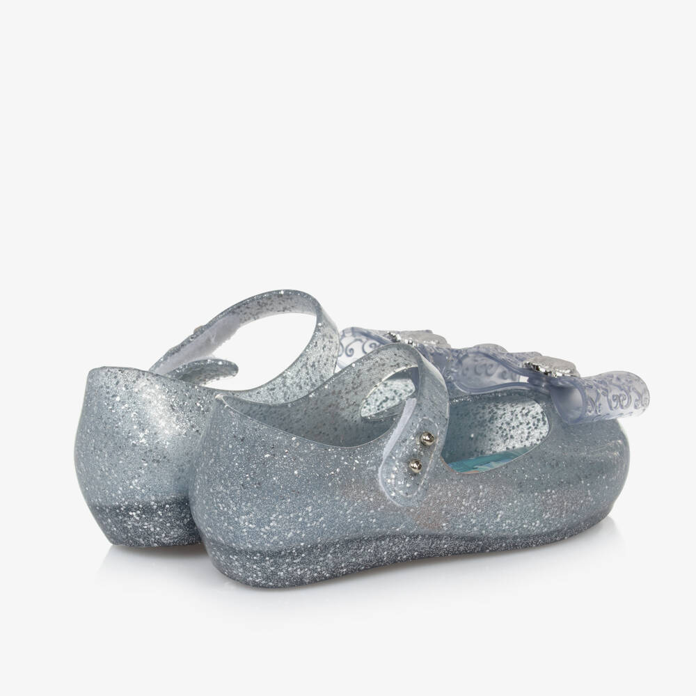 Mini Melissa-Girls Glittery Blue Jelly Sandals | Childrensalon Outlet