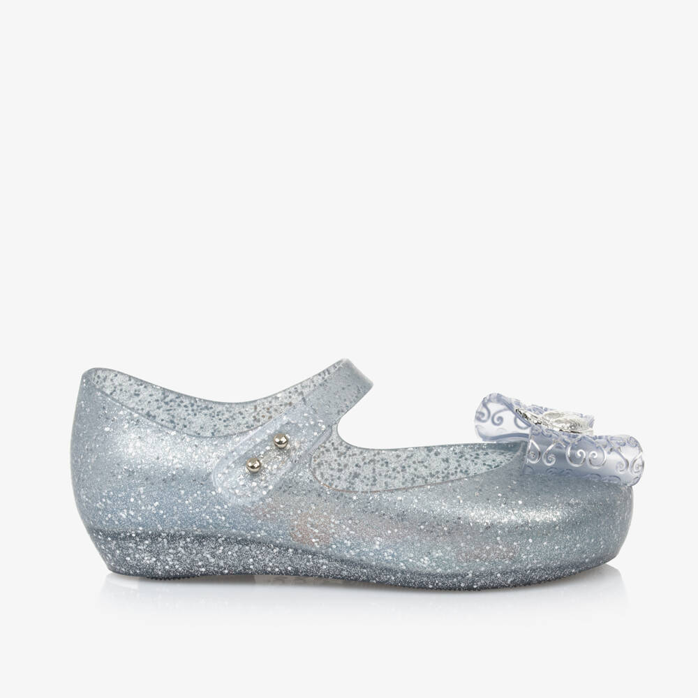 Mini Melissa-Girls Glittery Blue Jelly Sandals | Childrensalon Outlet