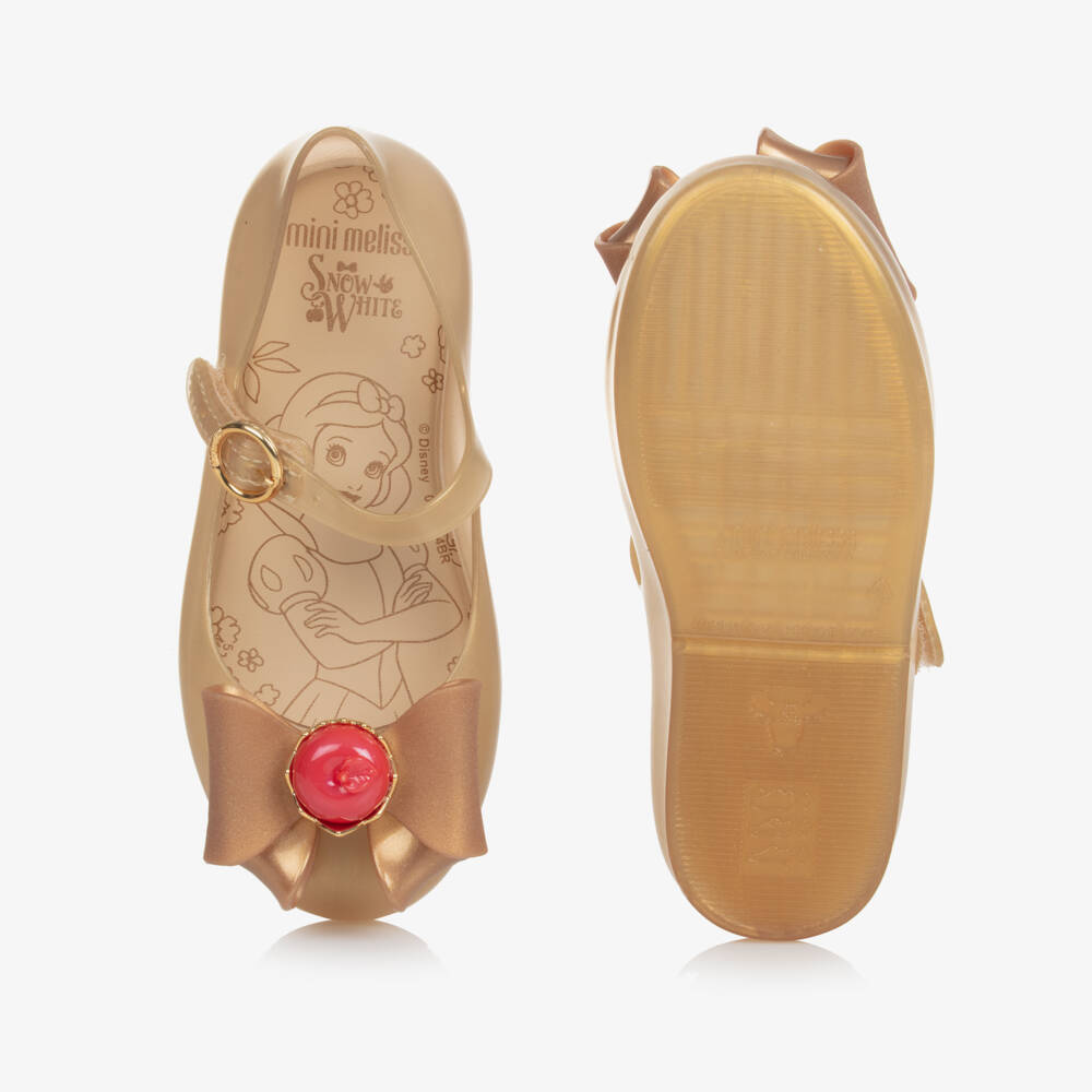 ميني ميليسا-حذاء جيلي بطبعة ديزني لون ذهبي للبنات | Childrensalon Outlet