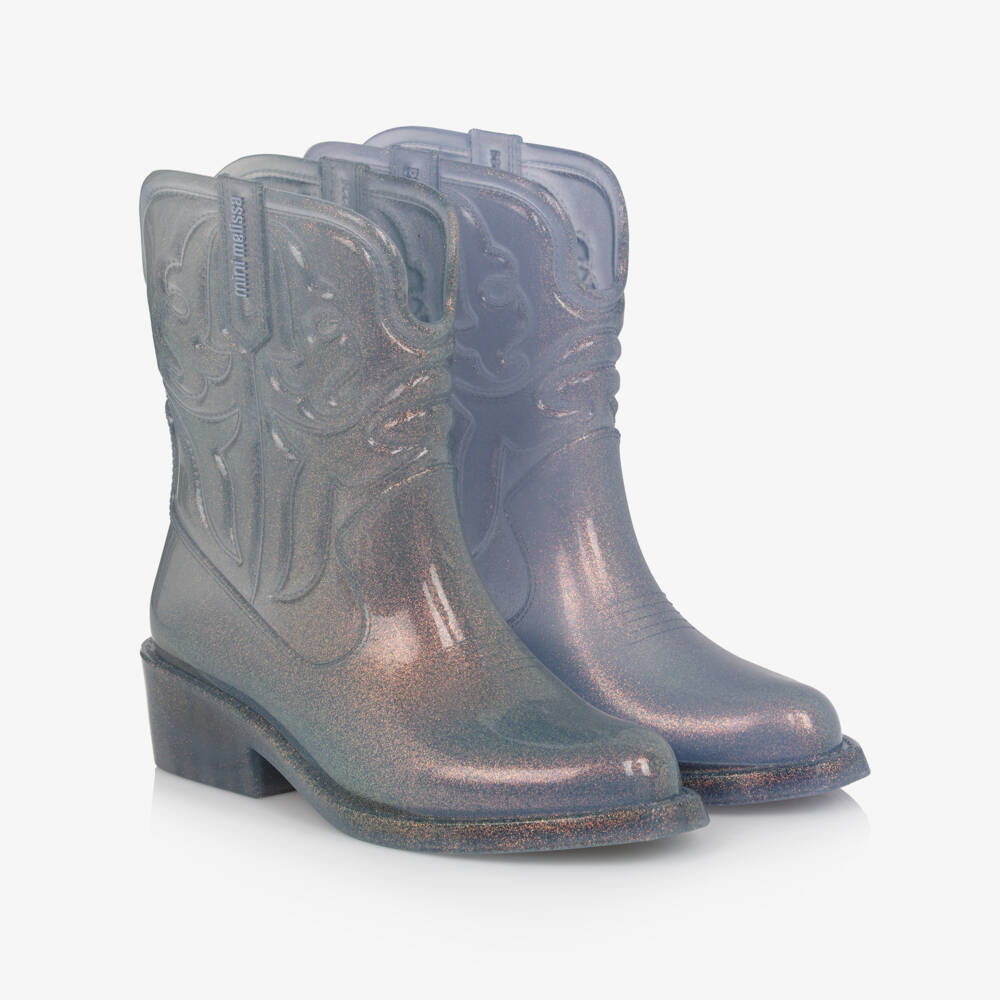 Mini Melissa-Girls Glittery Western-Style Boots | Childrensalon Outlet