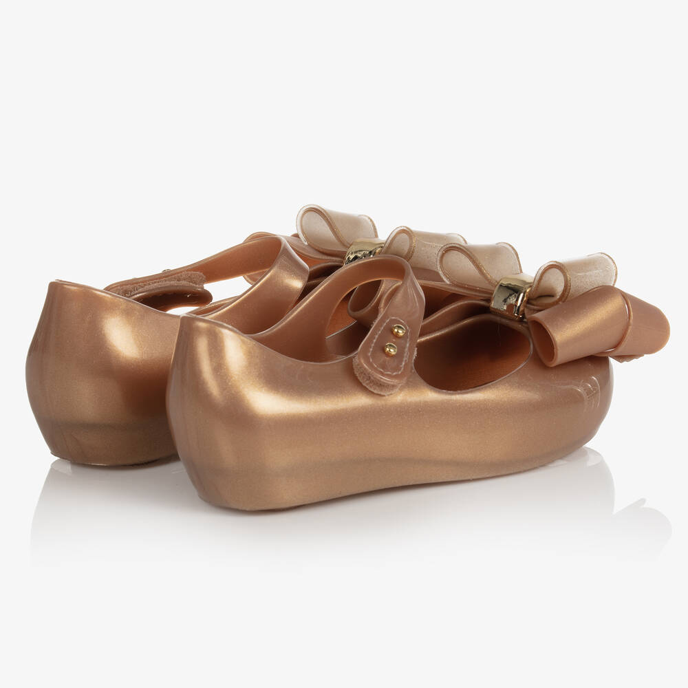 Mini melissa online gold bow