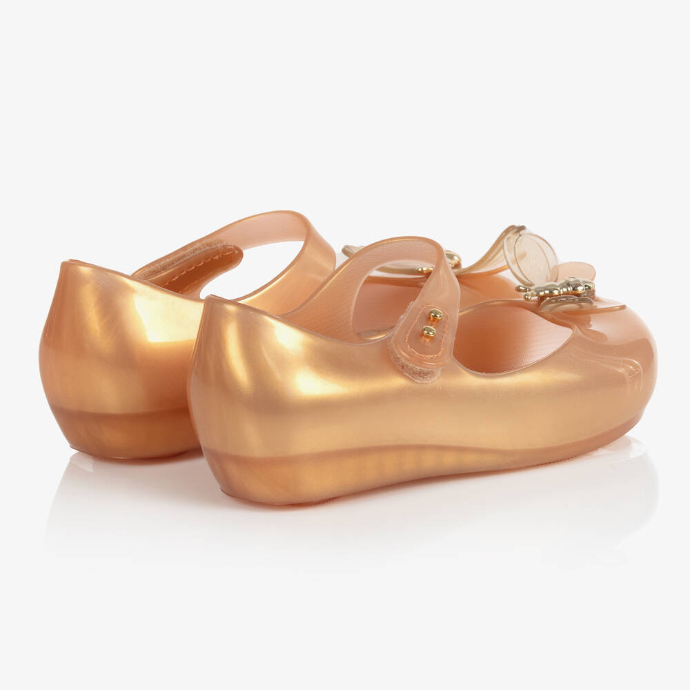 Mini Melissa Girls Gold Bugs Jelly Shoes Childrensalon Outlet
