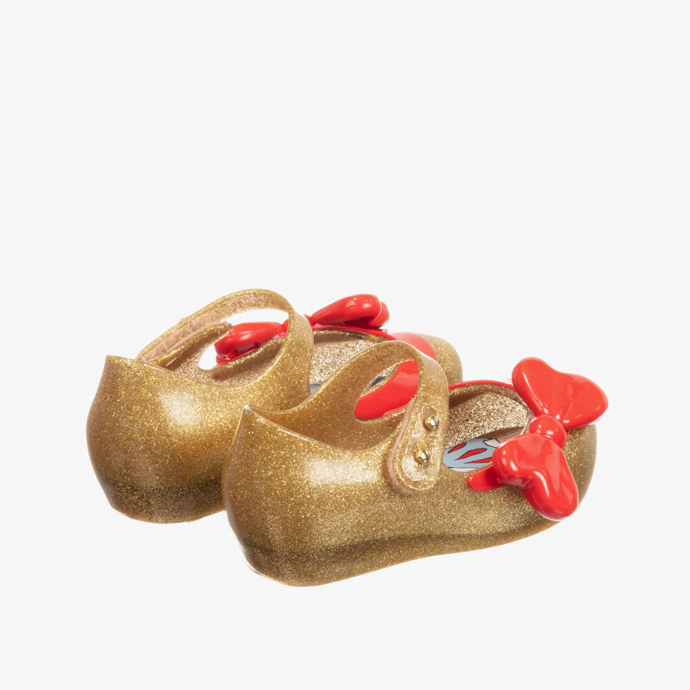 Mini Melissa-Girls Gold Disney Jelly Shoes | Childrensalon Outlet