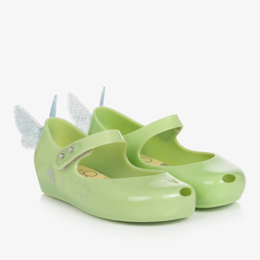 Mini Melissa - Girls Green Disney Jelly Ballerinas | Childrensalon