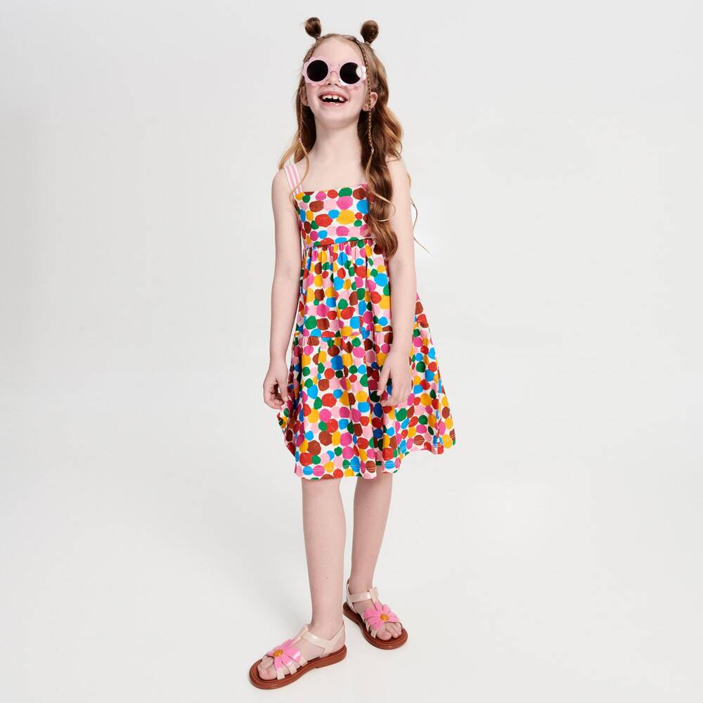Mini Melissa-Girls Ivory & Pink Daisy Jelly Sandals | Childrensalon Outlet