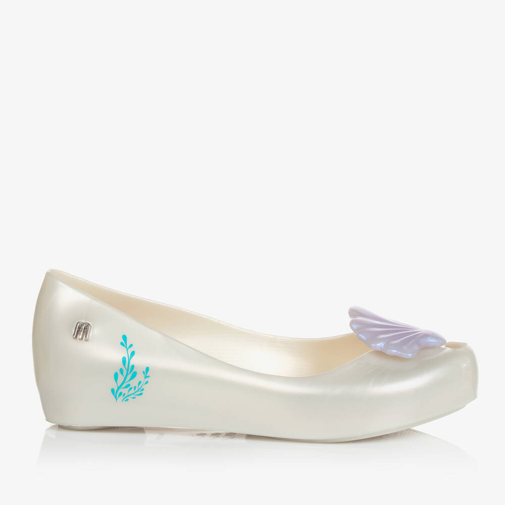 Mini Melissa-Кремовые резиновые туфли Disney с ракушками | Childrensalon Outlet