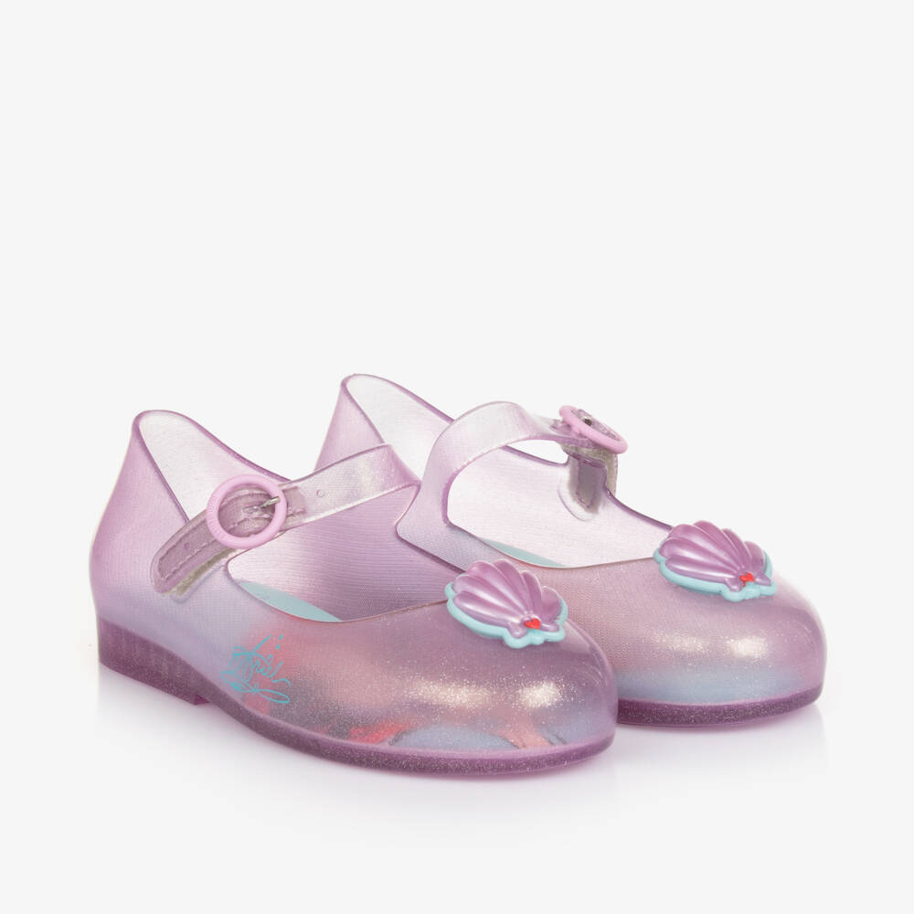Mini Melissa-Girls Lilac Mermaid Jelly Sandals | Childrensalon Outlet