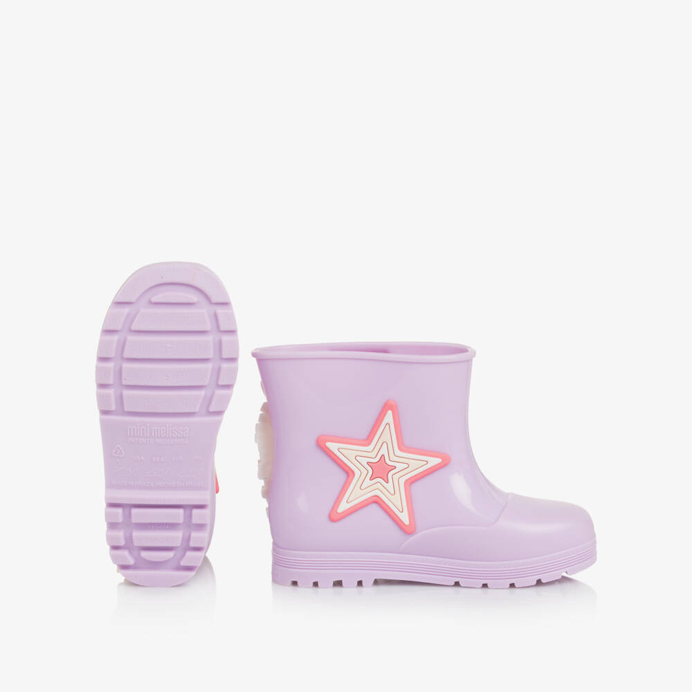 Mini Melissa-Girls Lilac Pony Rain Boots | Childrensalon Outlet