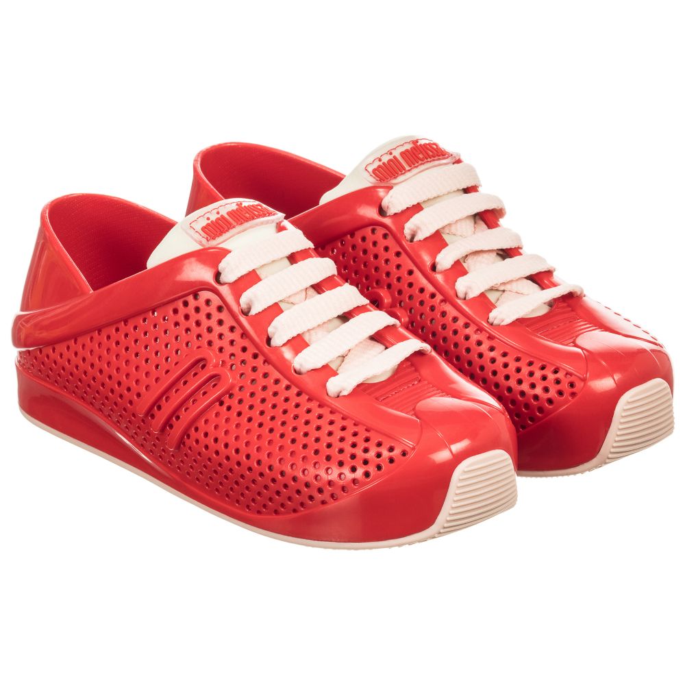 Girls red trainers online