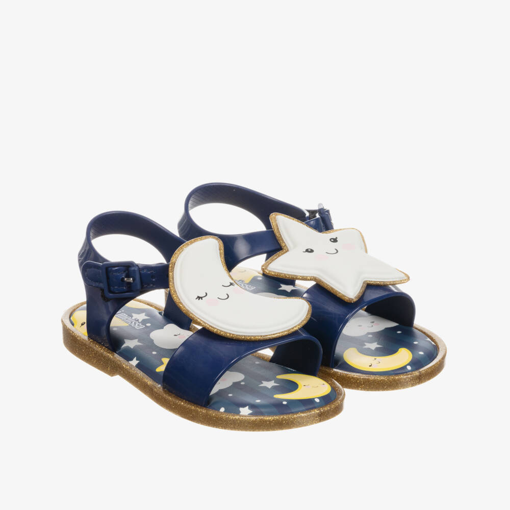 Mini Melissa-Girls Navy Blue Jelly Sandals | Childrensalon Outlet