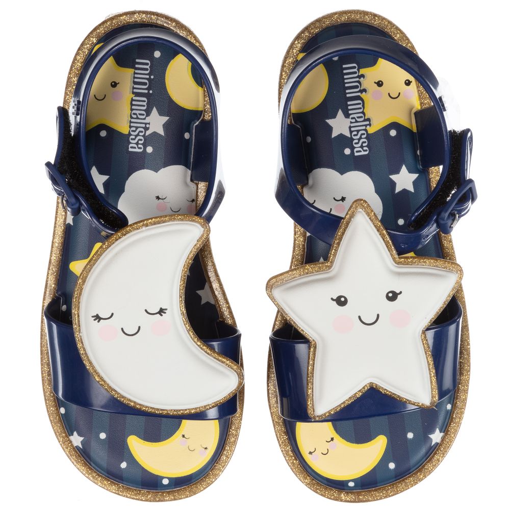 Mini Melissa Girls Navy Blue Jelly Sandals Childrensalon Outlet