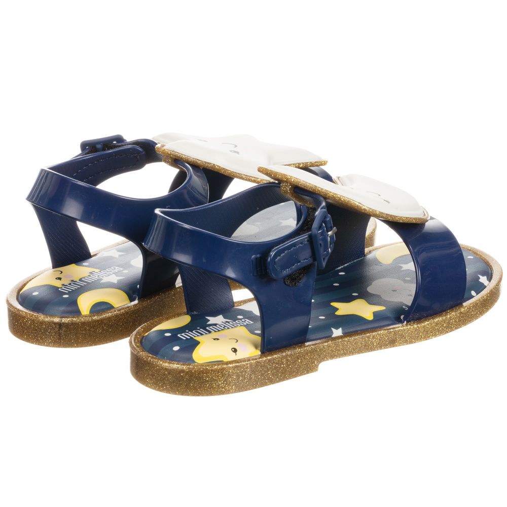 navy blue jelly sandals