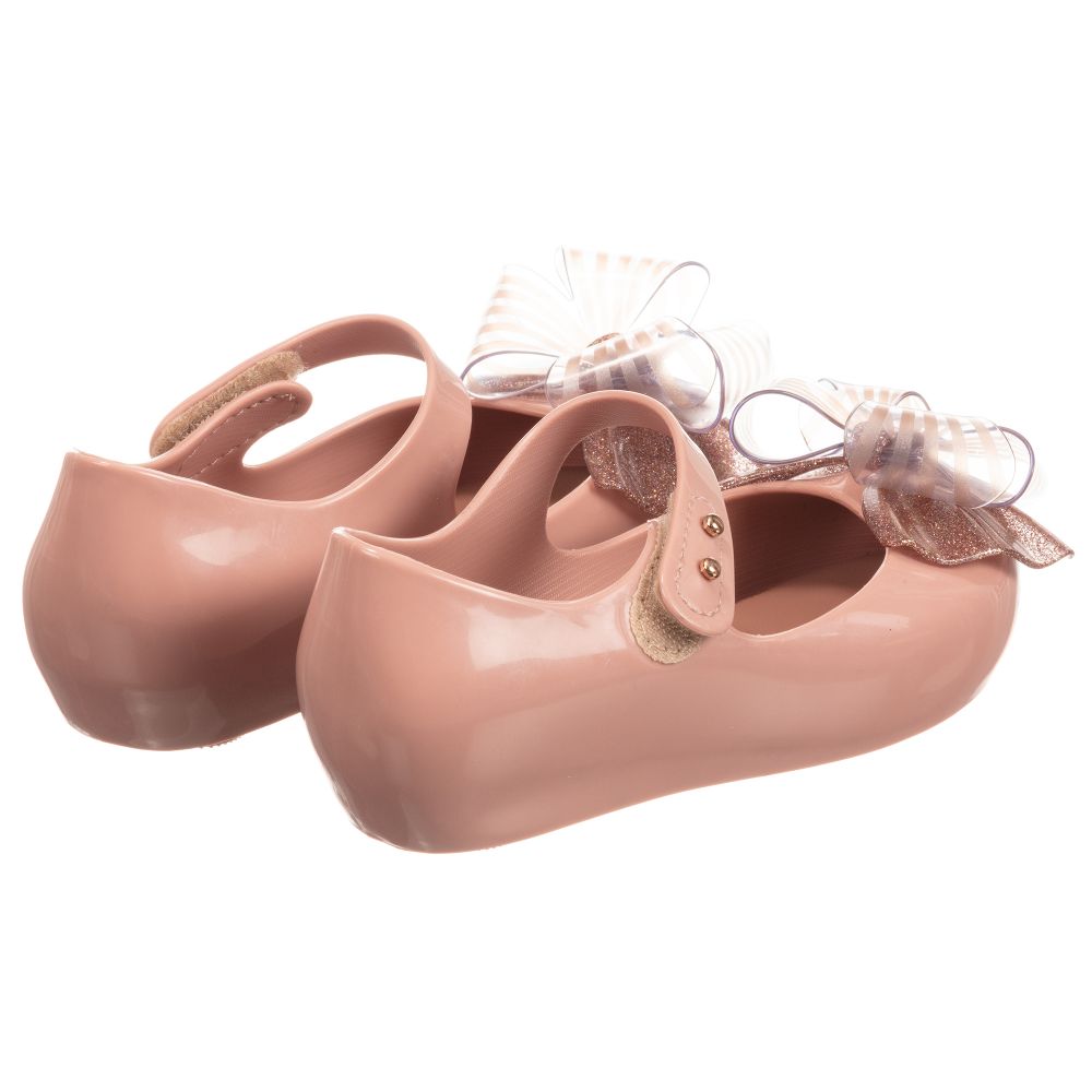 jelly shoes with bow