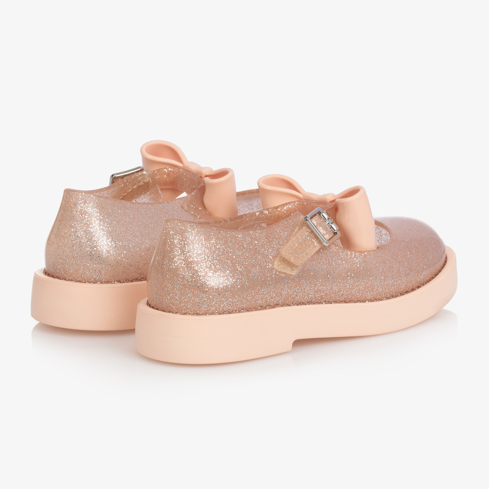 Mini melissa discount gold glitter bow